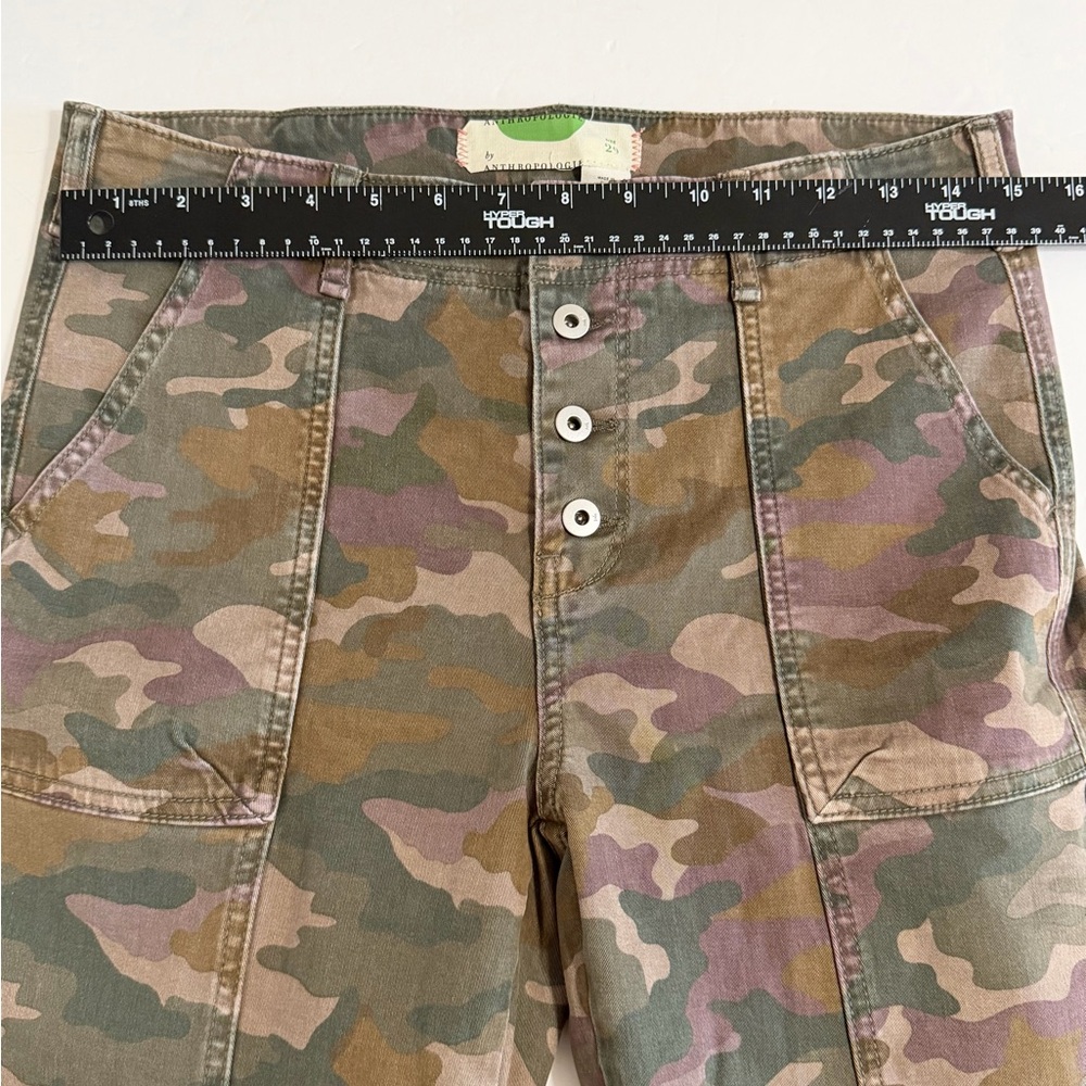 Camouflage Cargo Pants with Button Details - Picture 6 of 8